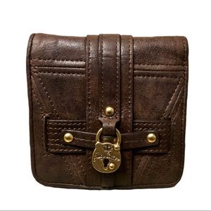 SOLD!!! JUICY COUTURE | BROWN LEATHER WALLET WITH COIN POUCH